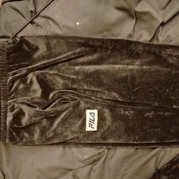 Fila velour tracksuit black and red - Picture 3 of 3